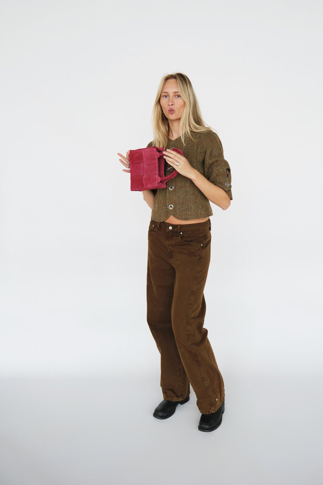 Cervino Vista håndtaske, mini - Pink Sangria